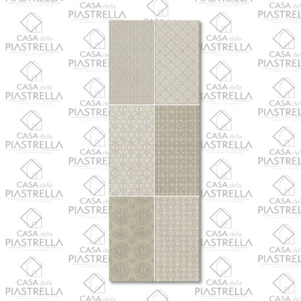 Piastrella in bicottura effetto decoro