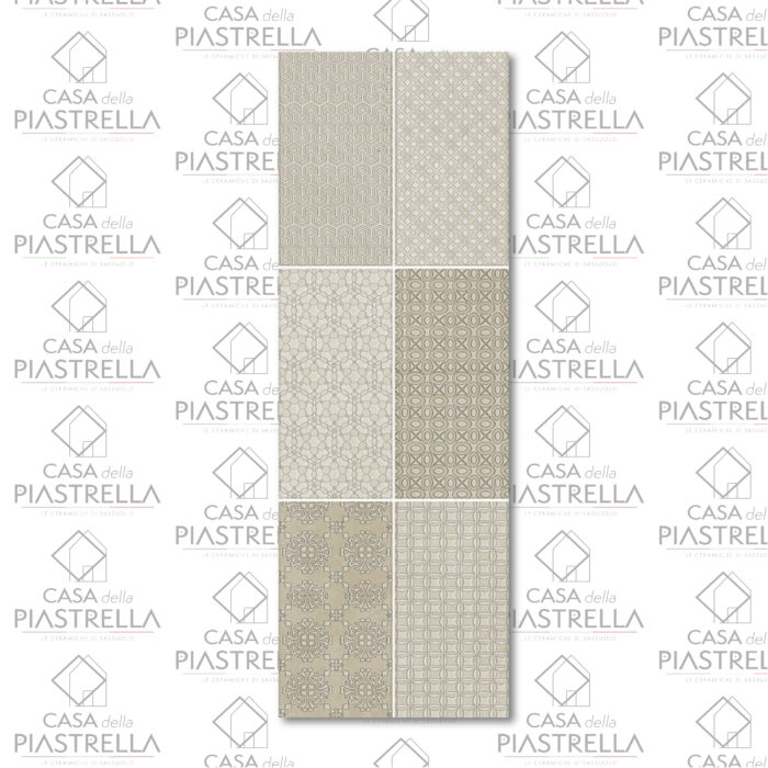 Piastrella in bicottura effetto decoro