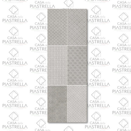 Piastrella in bicottura effetto decoro